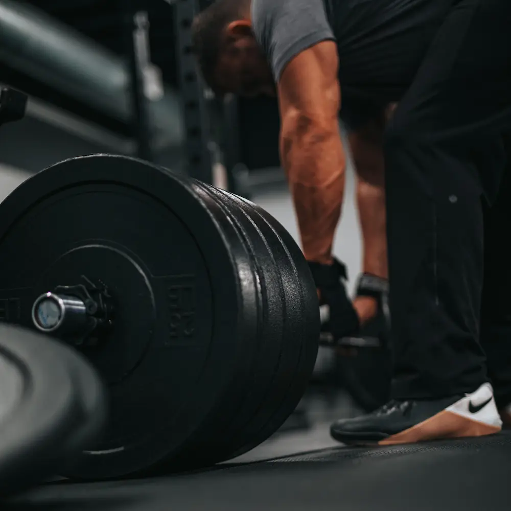 Man Performing Deadlift